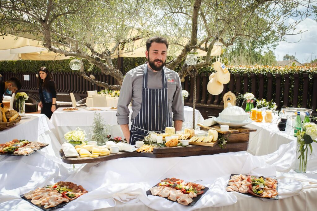 Allestimento per un evento catering a Roma
