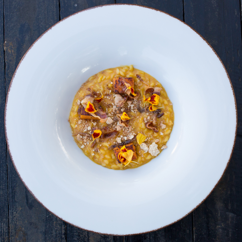 Risotto con crema di zucca